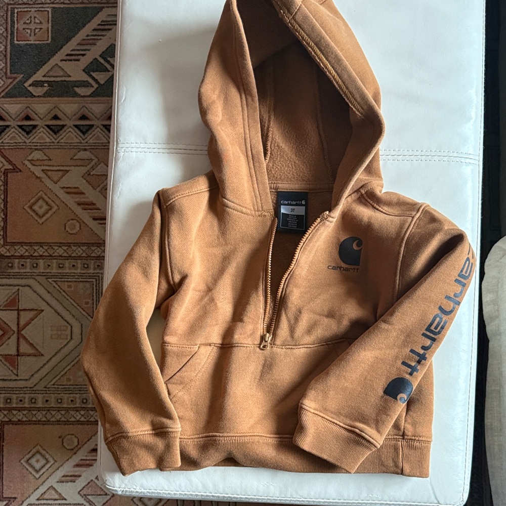 Carhartt Tan Kids Half-Zip Hoodie